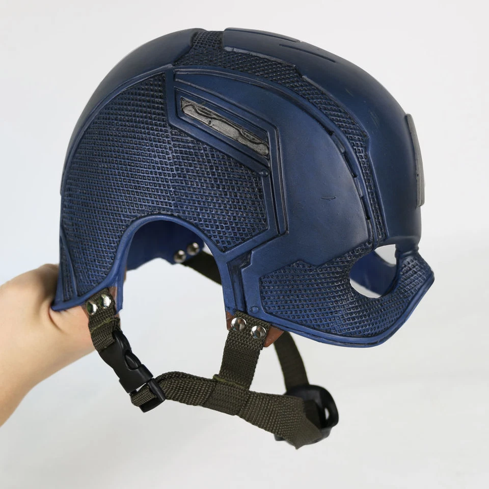 Captain America Helmet Steve Rogers Helmet Cosplay Superhero Mask Prop Hard PVC - Image 3 of 4