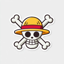 One Piece Anime Sticker Pirate Flag