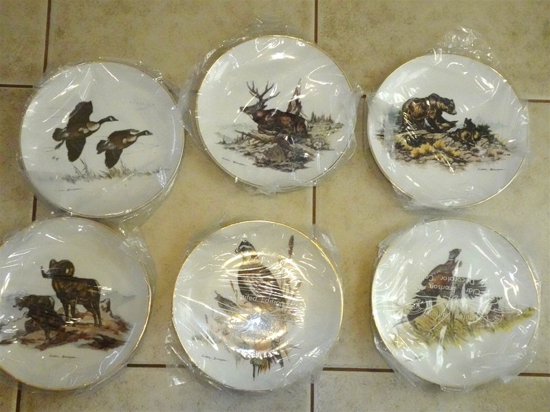 6 Clark Bronson Exclusive Decorator Collection Ltd Edition Plates wildlife Case