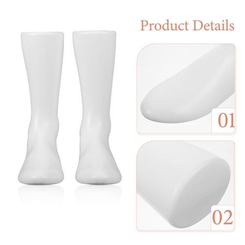 2pcs Foot Sock Mannequin Foot Mold Reusable Woman Sock Display Mannequin Feet - 第 9/12 張圖片