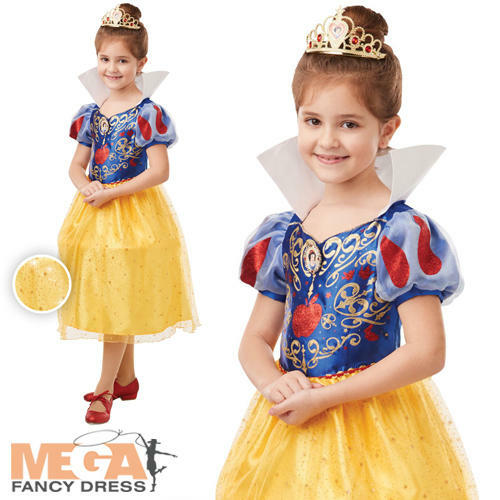 Snow White Girls Fancy Dress Disney Princess Fairy Tale Kids Book Day  Costume