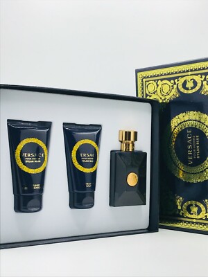 Versace Dylan Blue Men 3pc Set Cologne Spray 1.7 oz After Shave