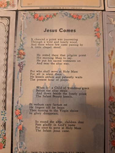 Lot of 15 Vintage Prayer Cards & Religious Pamphlets, Booklet Mostly 1930s-1950s - Picture 16 of 24