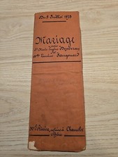 Ancien Contrat De Mariage 5 Juillet 1873 Vieux Papier
