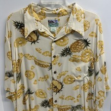 Reyn Spooner XXL Hawaiian Traditionals Rayon Shirt Pineapple Palm 2XL Button