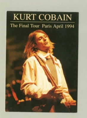 NIRVANA KURT COBAIN carte postale 2748 THE FINAL TOUR PARIS APRIL 1994 - Photo 1/2