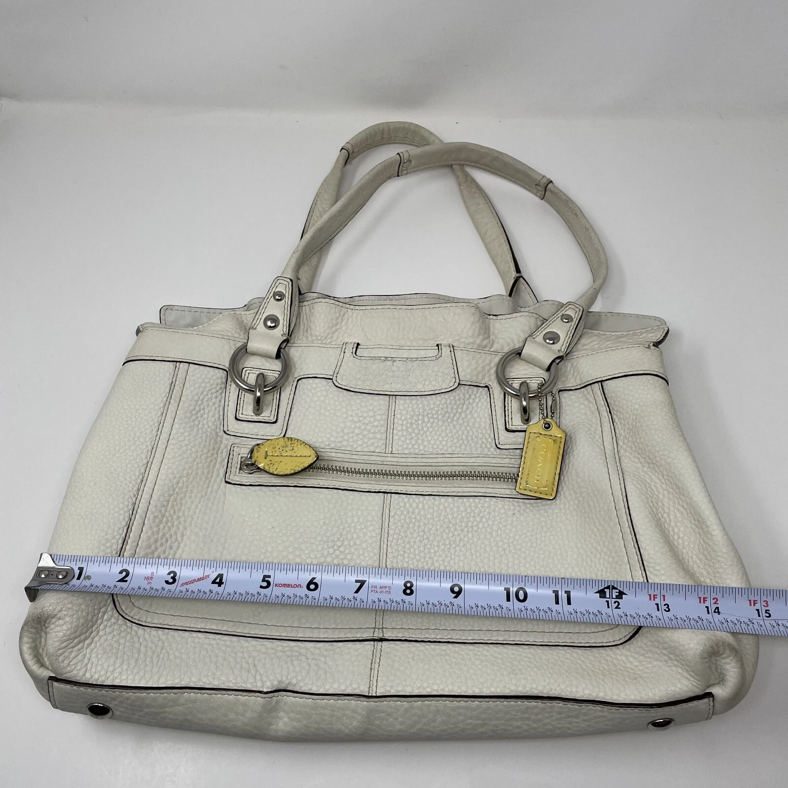 Coach F14682 Penelope borsa a tracolla in pelle di gesso con tasche