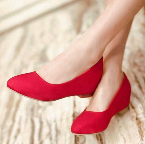 flats with hidden wedge heel
