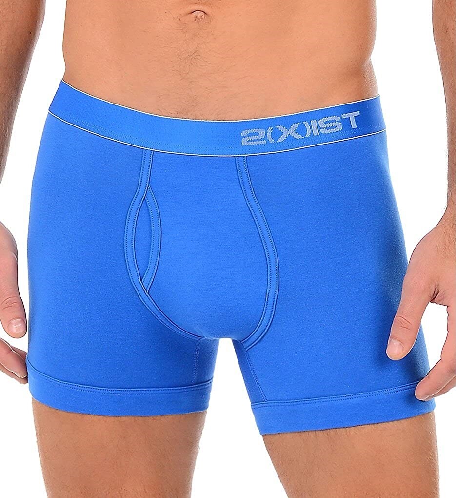 2(X)IST 271592 Men's Pima Stretch Boxer Brief Blue Size Small | eBay