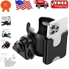 Universal Stroller Cup Holder with Phone Holder – Fits Uppababy, Nuna, Doona