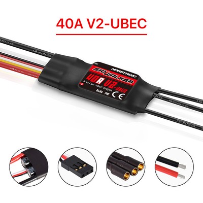 Hobbywing 40A 50A 80A 100A V2 Brushless ESC w/ Reverse Break for RC Fixed Wing