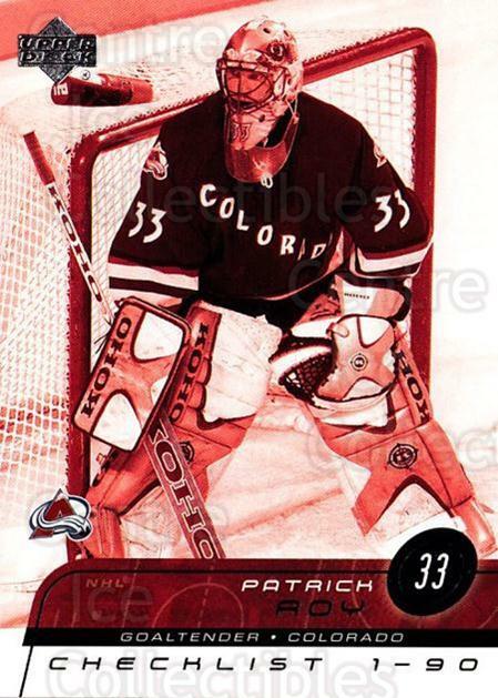 2002-03 Upper Deck #179 Patrick Roy, Checklist
