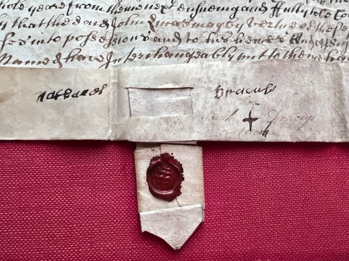 Framed Original Document Indenture Great Britain with seal Dated 1726 - Picture 14 of 23