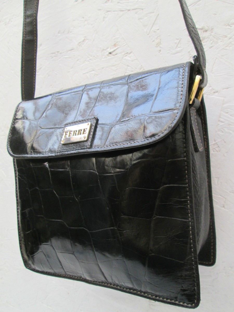 Sac à Main Vintage FERRE En Toile - Rouge - Parfait état - Occasion