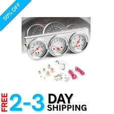 Universal Chrome Triple Gauge Kit: Volt, Temp & Pressure for Hot Rods & Classics