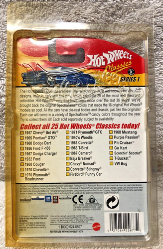 VW BUG volkswagon red hot wheels classics RED LINES series 1 2004 NEW - Picture 2 of 2