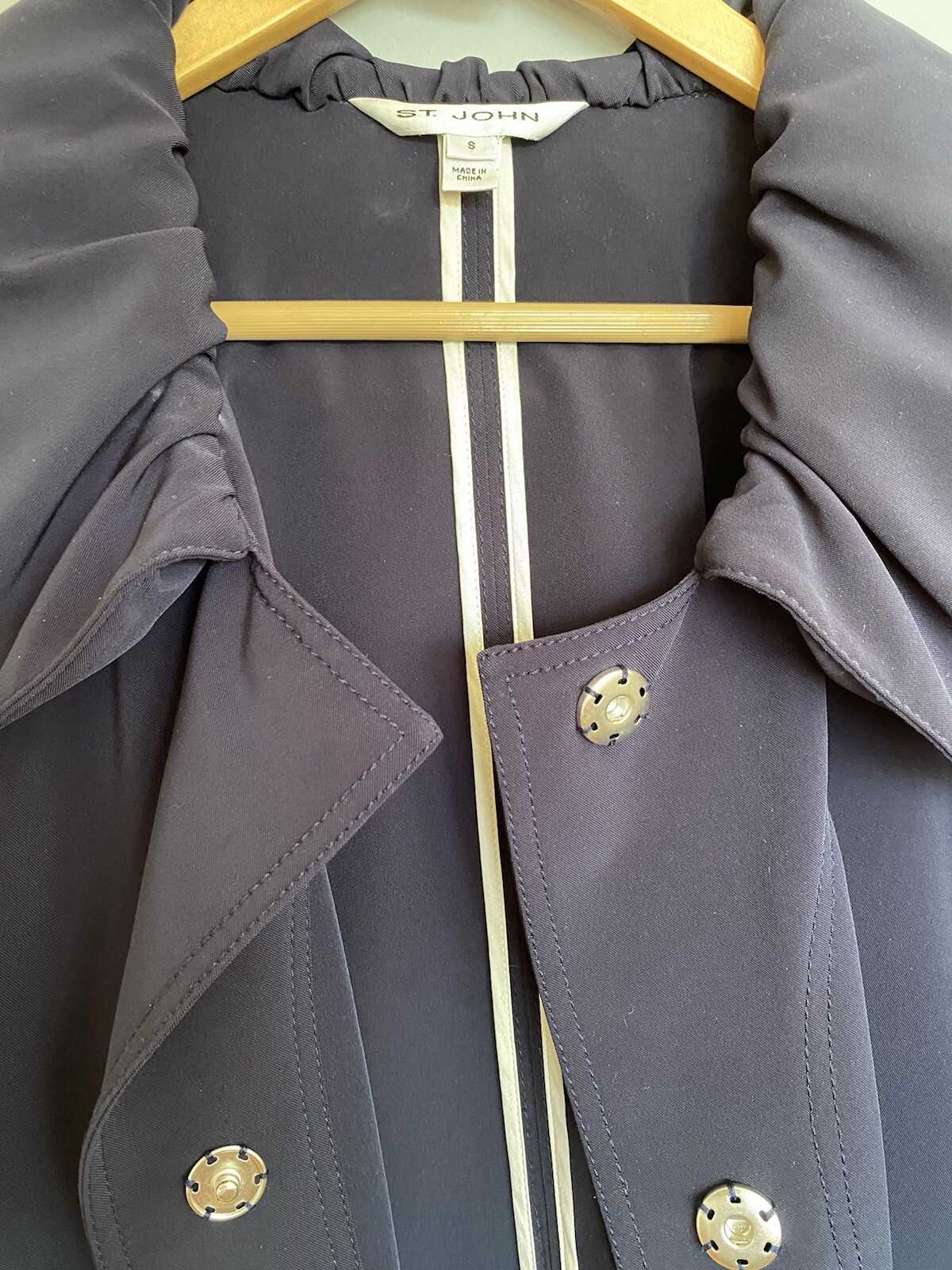 St. John - Lightweight Navy Blue Jacket Button/Sn… - image 17