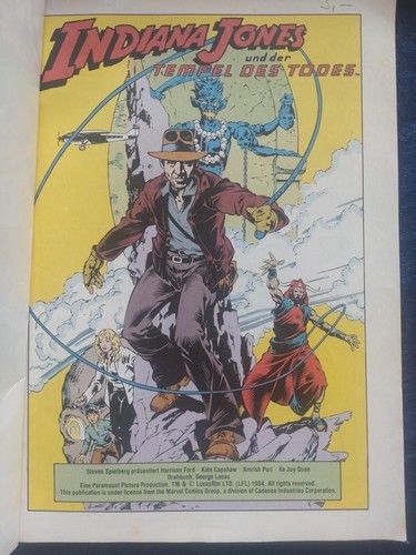 Indiana Jones und der Tempel des Todes deutsch 1984 Ehapa Filmband Harrison Ford - Picture 3 of 3