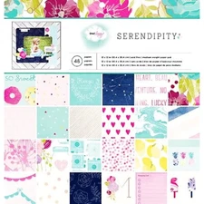 Dear Lizzy, Serendipity Paper Pad, 12" Happy Cardstock, 48 Pgs, Sweet, Galaxy