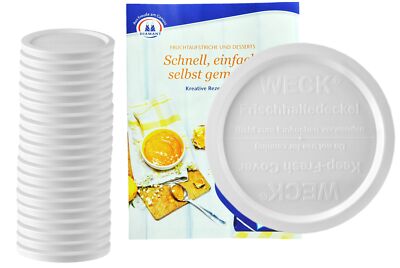 20 Weck Frischhaltedeckel 100mm Verschluß Rundrandgläser Einkochglas Einmachglas