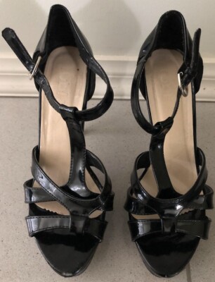 Rubio Womens Stiletto Black Buckle Strapped High Heel Formal Sexy Shoes Size 7 