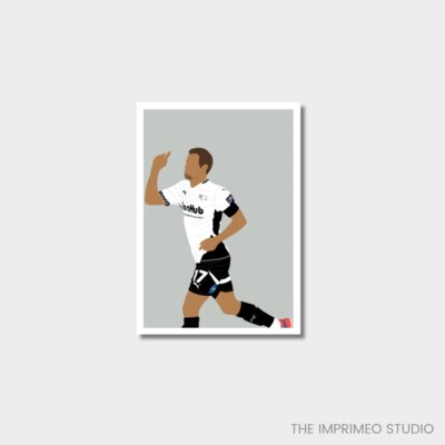 Derby County Kenzo Goudmijn A4 Print