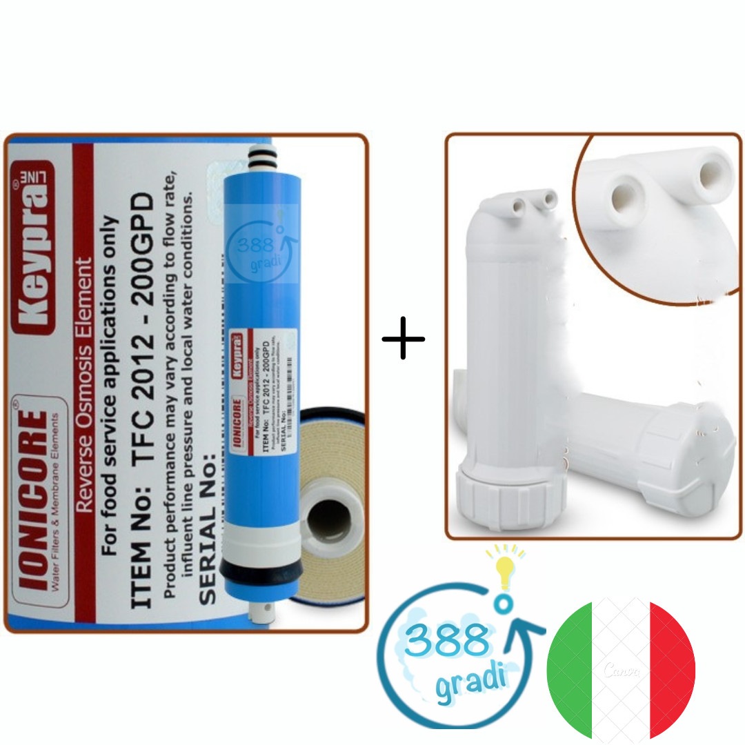 2 Pz Membrana Osmosi Inversa IONICORE 200 GPD 2012 | Filtro Acqua Ricambio