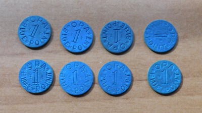 Vintage WWII OPA BLUE 1 Point Ration Token Lot Of 8 Total | eBay