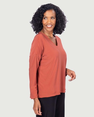 Last Tango Long Sleeve Raw Edge Hem Top - Picture 19 of 26