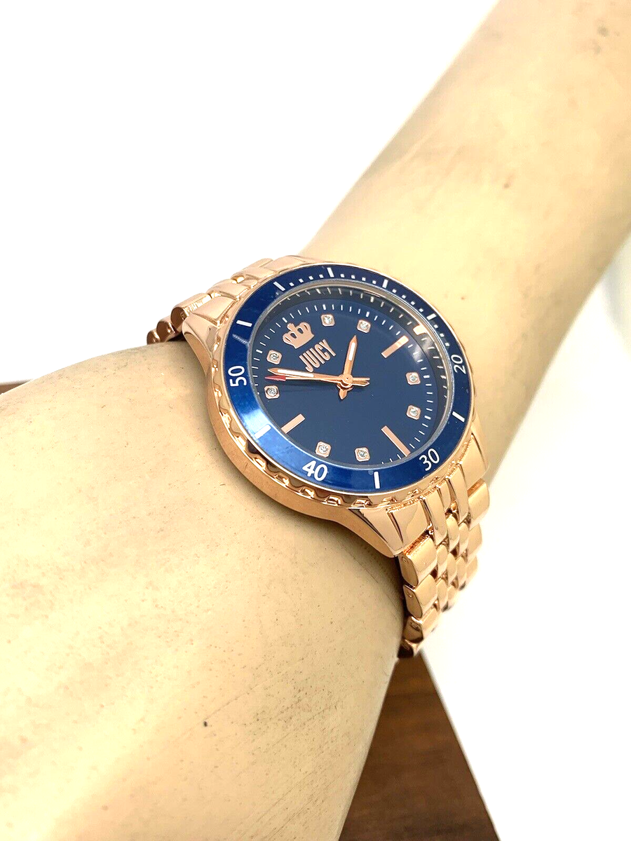 Juicy By Juicy Couture Women's Watch JC/5020 Quartz Blue Dial Rose