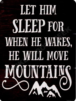Let Him Sleep 9'' x 12'' Metal Sign