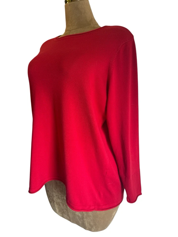 Suéter Chico’s Túnica Roja Calce Relajado, Suave y Ligero Talla 3 o XL 16 Foto 2 de 4