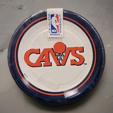NEW Classic Blue Orange Cleveland Cavaliers CAVS 7" Dessert Plates Made In USA