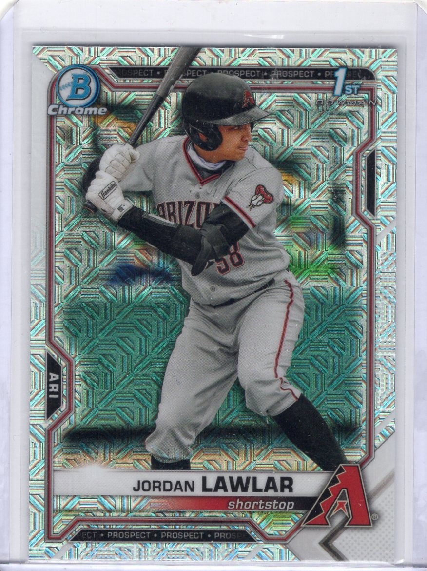 Jordan Lawlar #BDC-194 2021 Bowman Draft 1st Prospect Chrome Asia Refractor