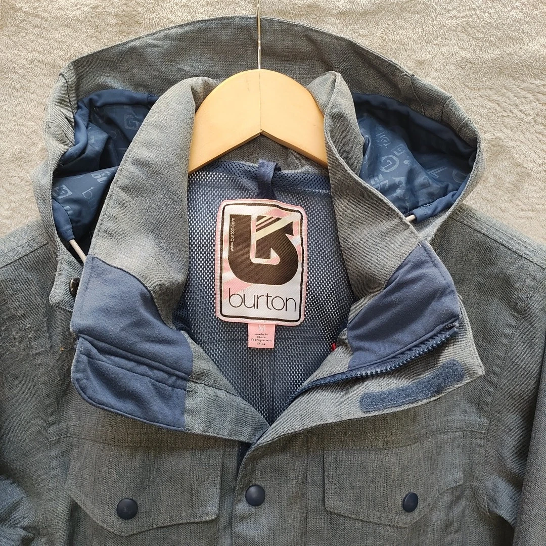 burton vintage heavy lined zip pockets vented jacket
