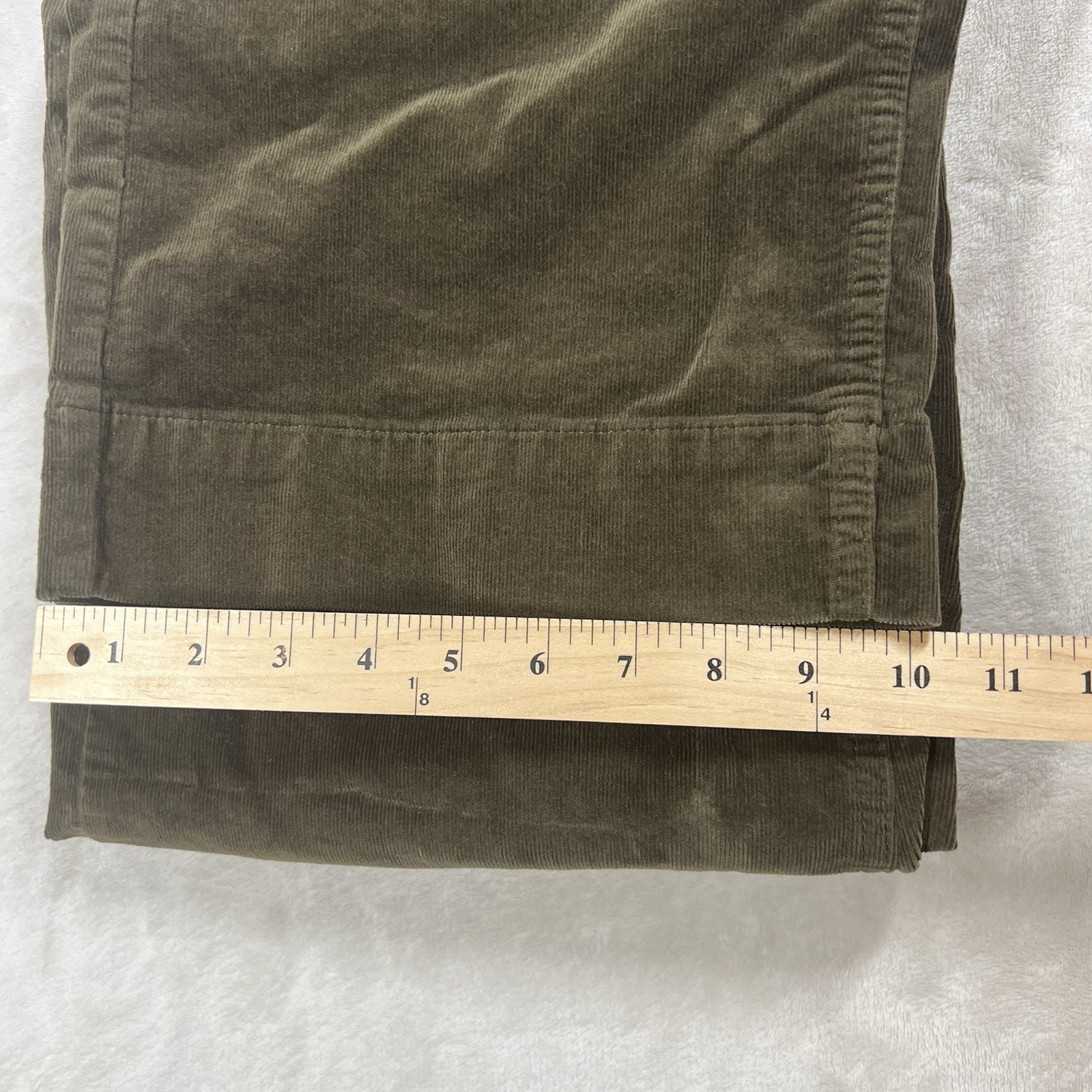 Talbots Corduroy Wide Leg Pant Women 8 Olive Green High Rise Mom Dark  Academia