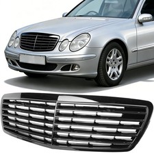 KÜHLERGRILL SPORTGRILL PASSEND FÜR MERCEDES E KLASSE W211 03-06 GLÄZEND SCHWARZ