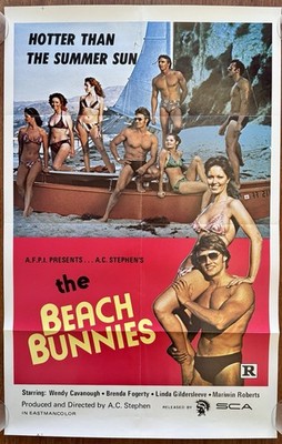 BEACH BUNNIES 1976 Sexploitation Special Movie Poster Written By Ed Wood 22.5x35