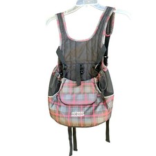 Outward Hound Small Dog Carrier Backpack Brown Pink Plaid Hands Free Pet Travel