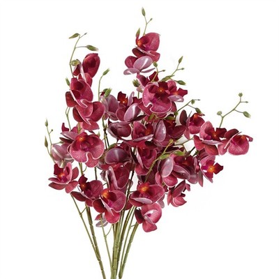 Künstliche Orchidee Blume Stiel 6er Pack Rosa 80cm (3ft) Realistische Kunstfloristik