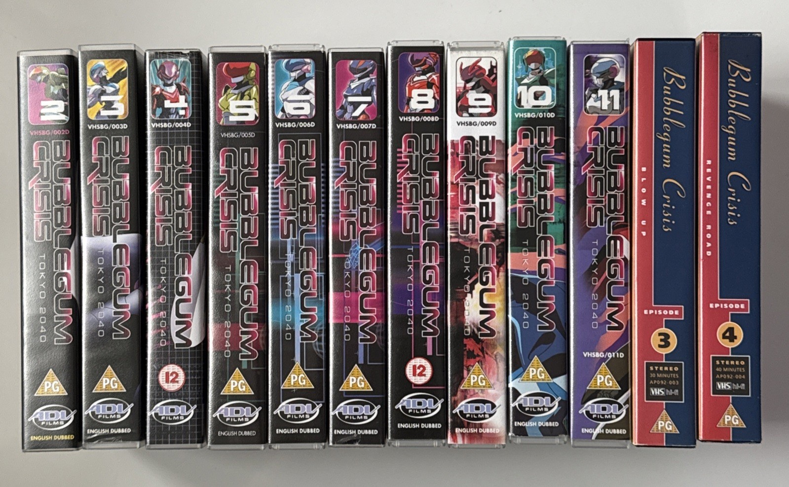 Bubblegum crisis tokyo 2040 episode 2 - 11 & Bubblegum Crisis 3 & 4 Vhs
