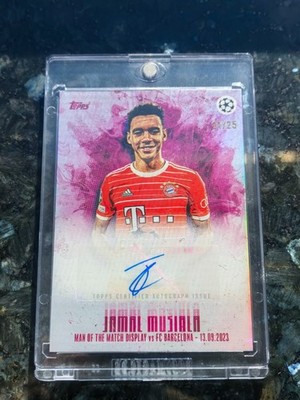 2022/23 Topps Platinum Curated  Jamal Musiala Auto Bayern /25 Man of the Match