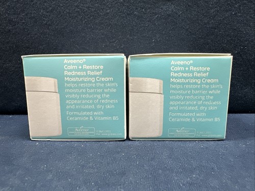 2x Aveeno Calm + Restore Redness Relief Moisturizing Cream 1.7 FL OZ EACH - Picture 2 of 5