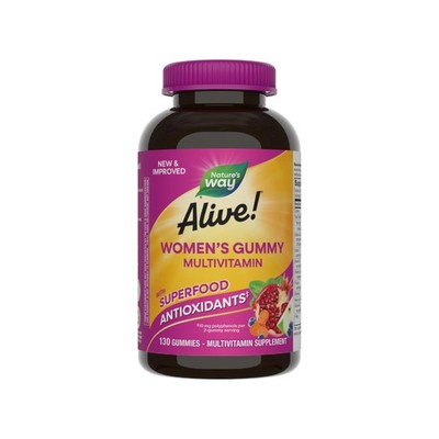 Nature's Way Alive! Women's Daily Gummy Multivitamins, 130 Count (Pack of 1) 