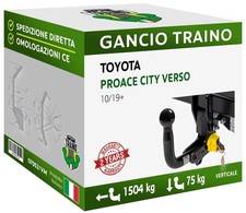 Per Toyota PROACE CITY VERSO L1 Dal 19 Gancio Verticale Estraibile UniKIT 13P