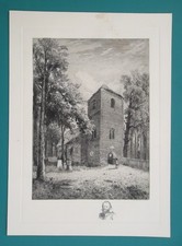 VIRGINIA Isle of Wight County St. Luke's Church - 1890 SCARCE Print 11 x 15"