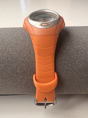 RARE OAKLEY D1 Digital Quartz Watch, Women's Orange/Silver