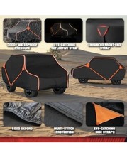 153 Inch UTV Cover for Polaris Ranger Crew RZR 4-6 Pessenger Black Orange