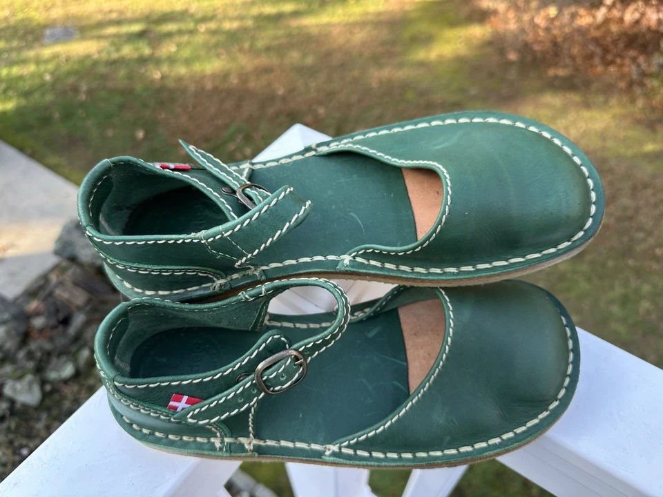 Zapatos de cuero Duckfeet Mary Jane verde / talla 10 / 9,5 / 40 Foto 2 de 4