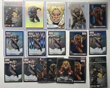Marvel Sabretooth Card Lot. Nicholas Gregory Auto /100. Gold Medallion /200